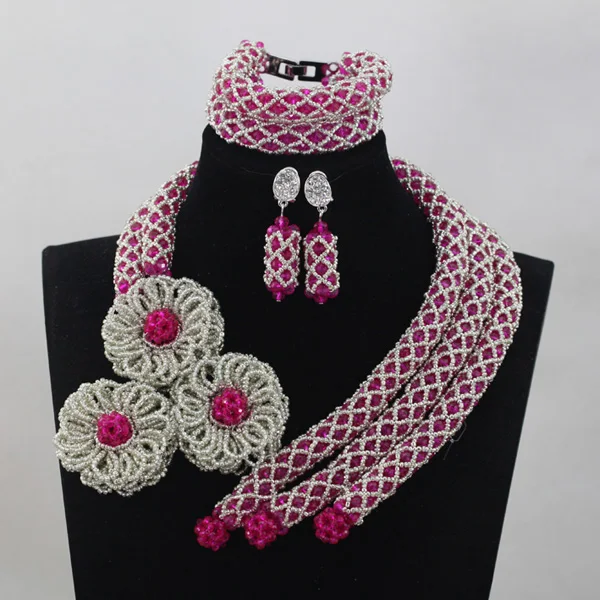 Крупные бусины с цветами Эксклюзивные красные и бирюзовые Свадебные африканские