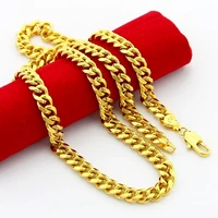 clavical necklace yellow gold filled classic mens chain necklace gift