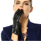Прямые продажи, перчатки для зимы, женские кружевные перчатки из натуральной кожи, Модные женские перчатки из козьей кожи для вождения, бесплатная доставка, L001NC-5