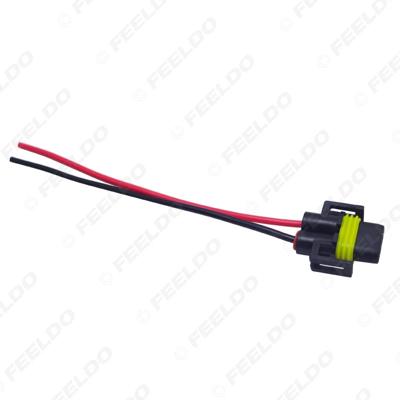 FEELDO H11 Female Adapter Wiring Harness Sockets Car Auto Wire Connector Cable Plug For HID LED Headlight Fog Lights Lamp Bulb | Автомобили