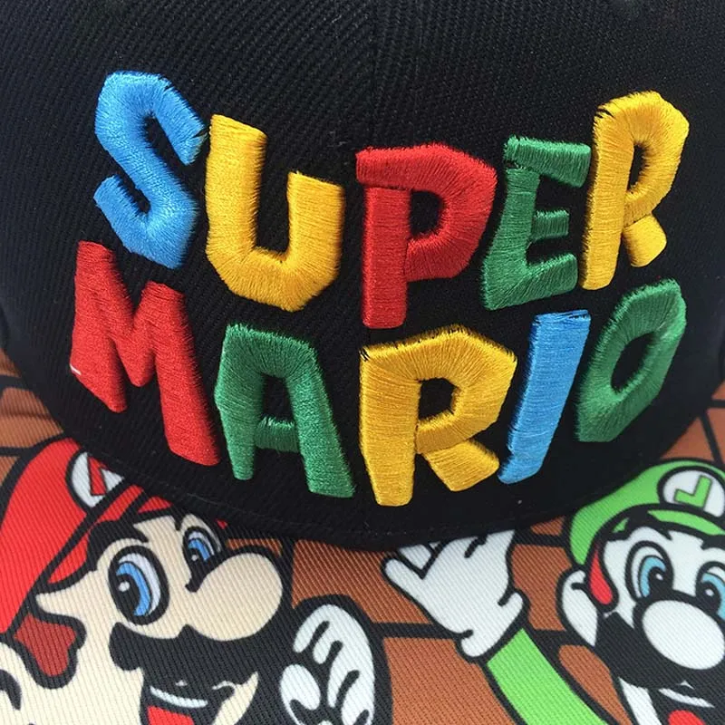 Игры Super Mario Bros Марио Луиджи Йоши Snapback Бейсболки мультфильм повседневные Летние солнцезащитные шапки Пара хип-хоп кепки