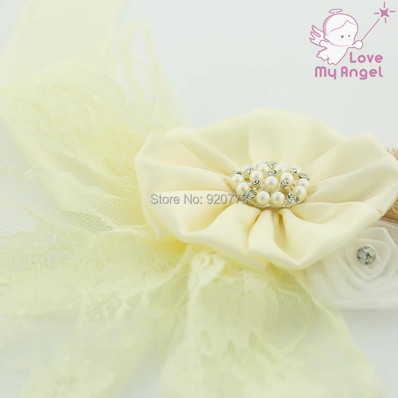 2 шт. винтажный пояс цвета слоновой кости с цветочным узором подходящий кружевной