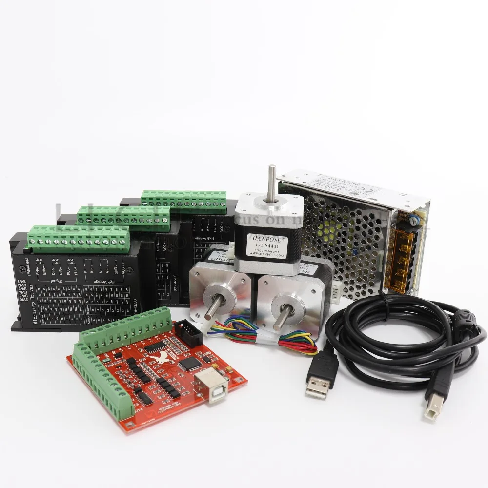 Шаговый двигатель 17hs4401 Nema 17 + TB6600 с картой контроллера MACN3 и мощностью 12 В 5 А 60