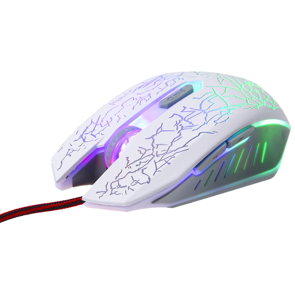 USB 2 0 Проводная игровая мышь RGB эргономичная компьютерные мыши ПК ноутбук белая