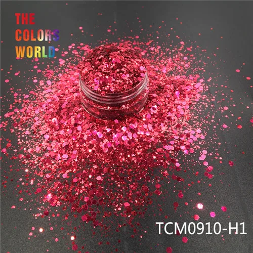TCT-193 Шестигранная форма металлический обычный цвет лак для ногтей для дизайна ногтей DIY Украшение для тела макияж FacePainting Руководство DIY - Цвет: TCM0910-H1   50g