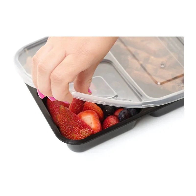 3 отсека Еда контейнеры для хранения с Крышки Bento Box Коробки обедов Пикник коробка