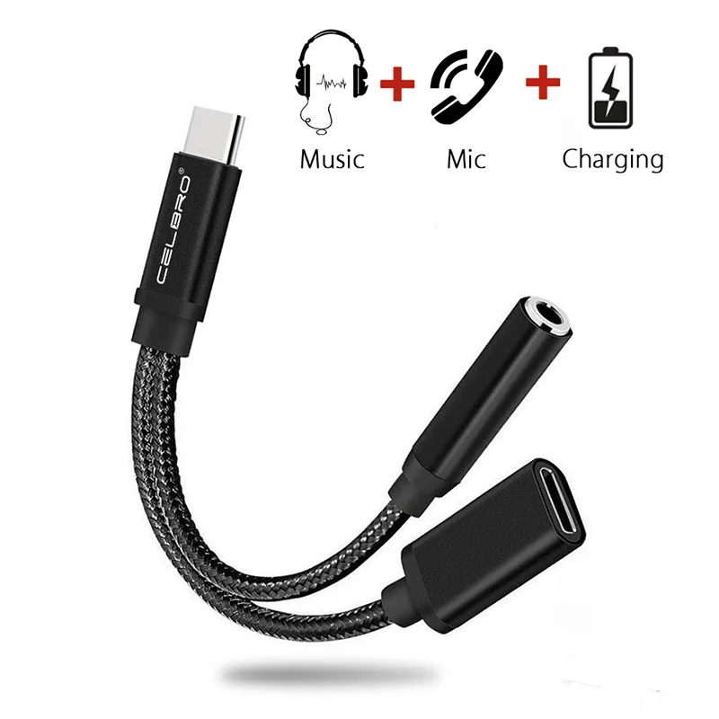 Usb type C до 3 5 мм адаптер для наушников и зарядное устройство 2 в 1 Aux аудио конвертер