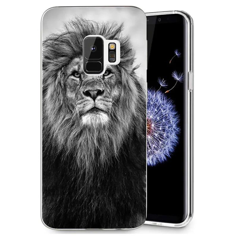 Для samsung Galaxy S3 S9 S9Plus S8 плюс S7 края Примечание 8 ТПУ дизайн кремния лев леопард тигр