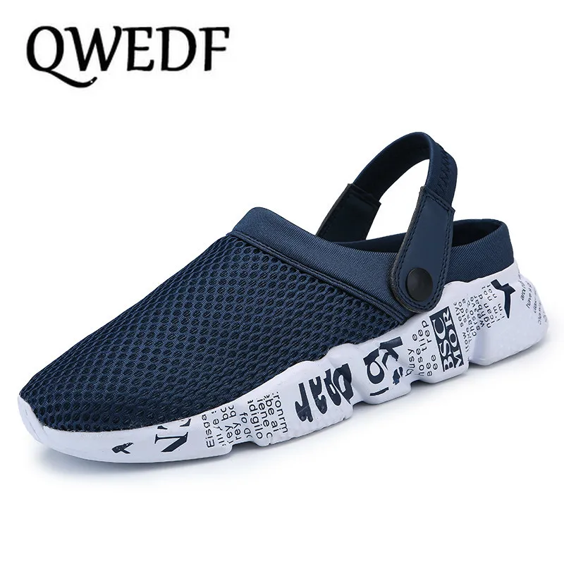 QWEDF/Новинка 2019 года летние мужские шлепанцы модные пляжные сандалии легкие для