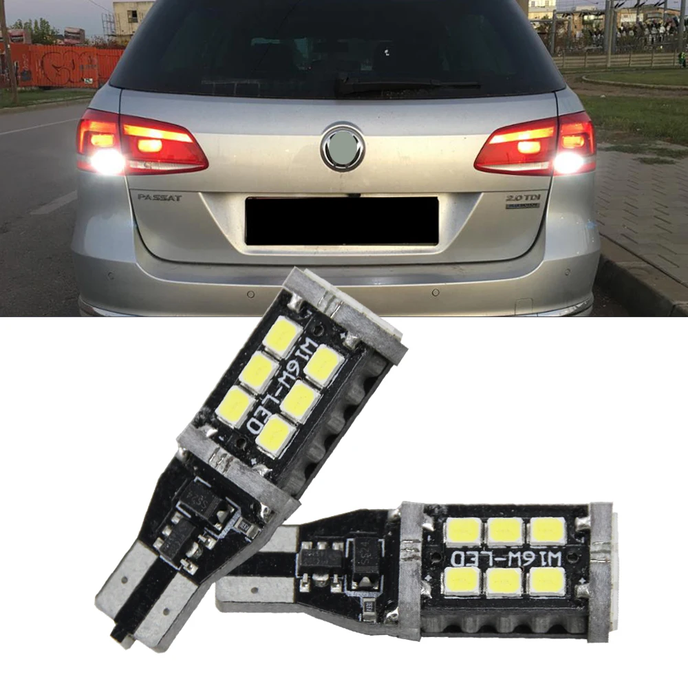 Светодиодная лампа заднего хода Canbus для VOLKSWAGEN Passat B7 T15 W16W 2835 12 В|12v car led lamp|lamp forlamp