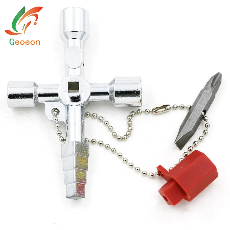 Geoeon 1 шт. 4 в Baota с перекрещивающимся ключом Многофункциональный счетчик воды ключ