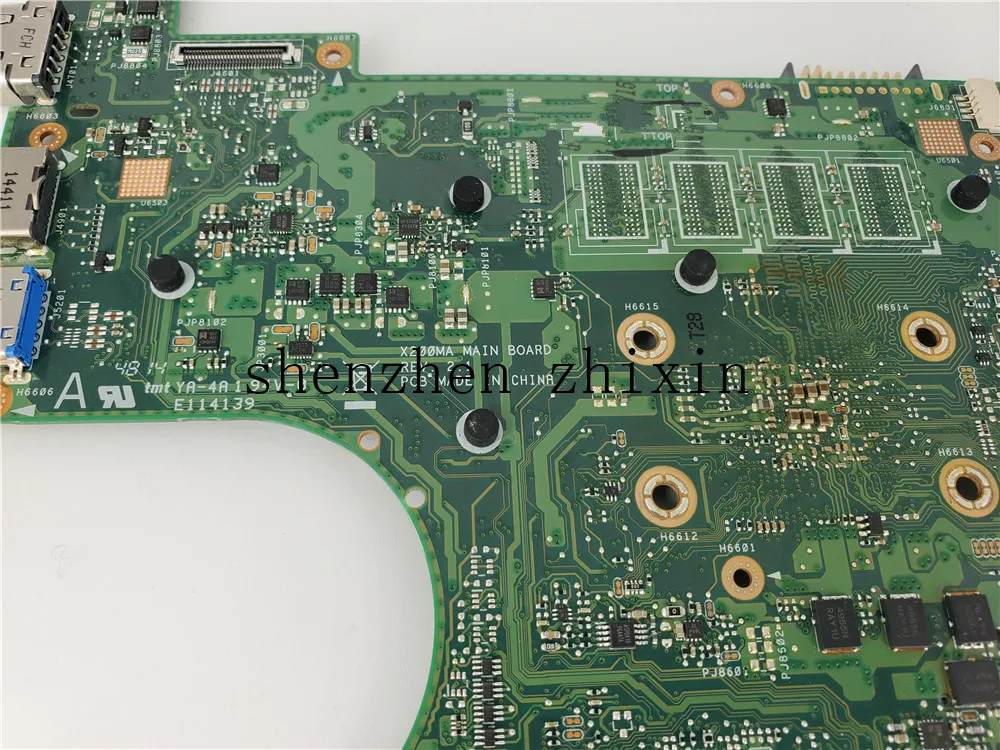 Материнская плата для ноутбука ASUS F200M X200MA K200MA 4 Гб ОЗУ процессор N2815 хорошо