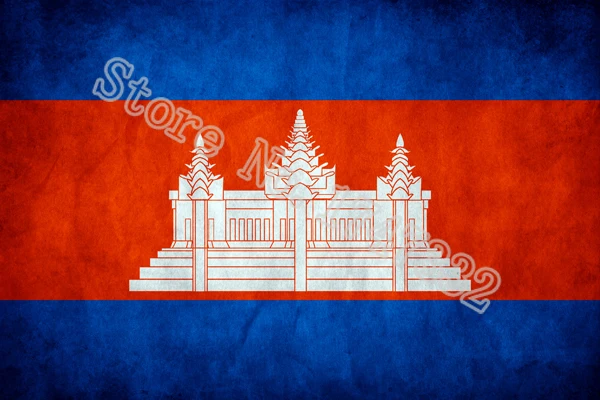 

Камбоджийский античный старинный флаг, Ретро Флаг, 3x5 футов, 150x90 см, баннер на заказ, латунные металлические отверстия