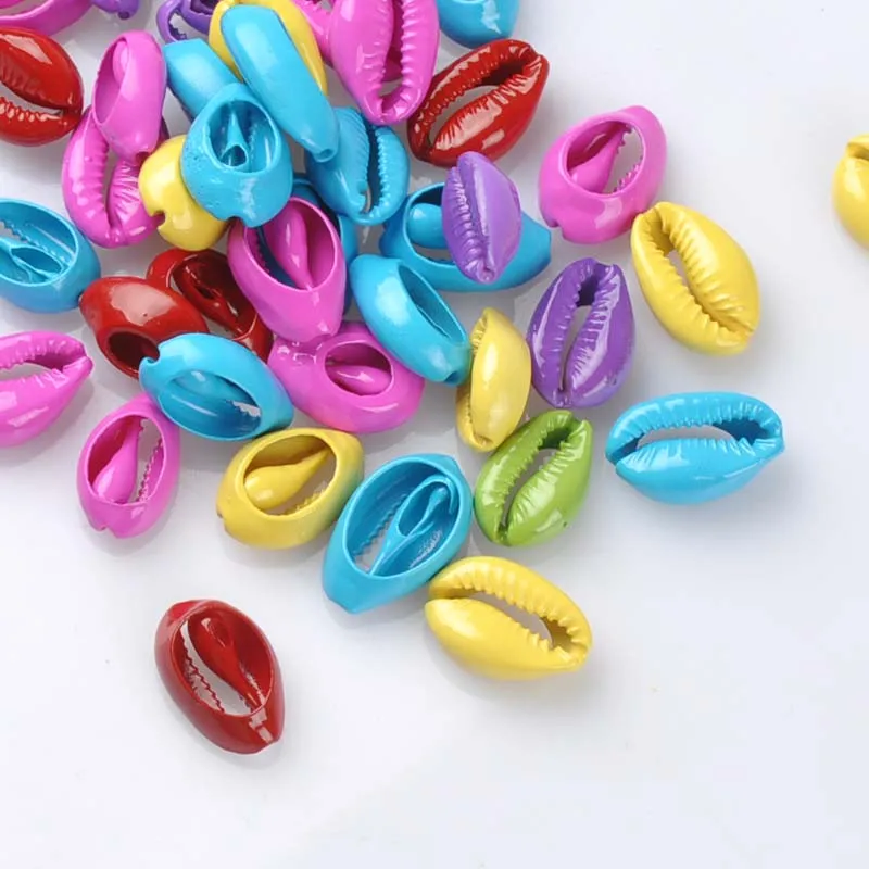 21 25 мм Разноцветные Бусины из натуральной раковины для самостоятельного