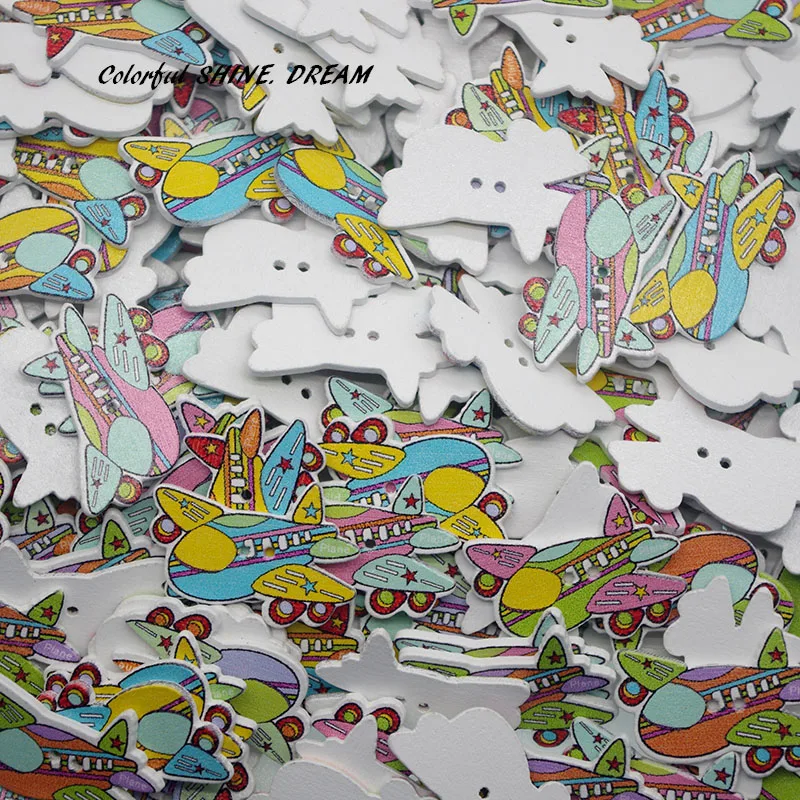 12 шт. декоративные элементы в виде самолета 32 х22 мм|wooden buttons|buttons mixsewing buttons |