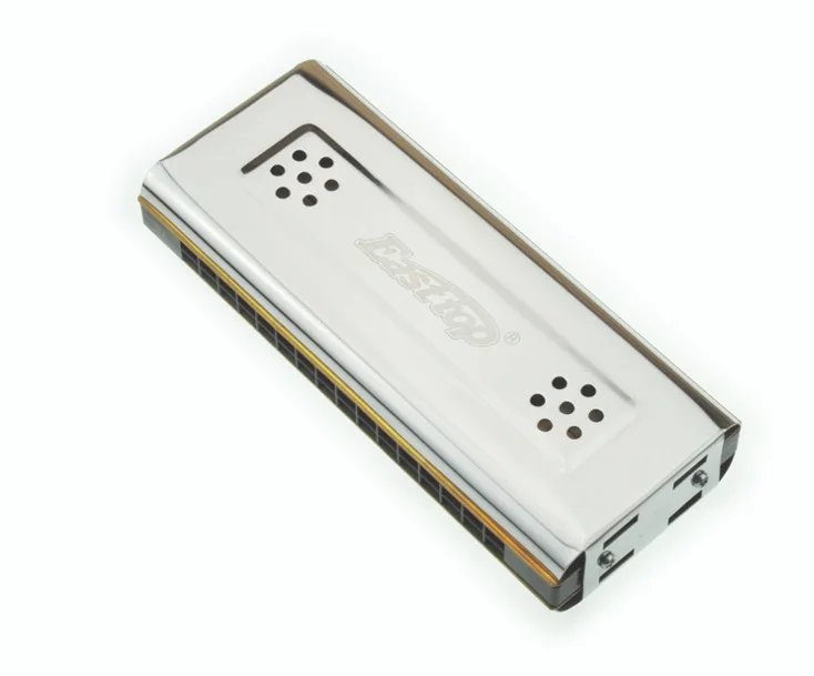 

A bee brand 24 hole tremolo double double harmonica C G silver is mixed