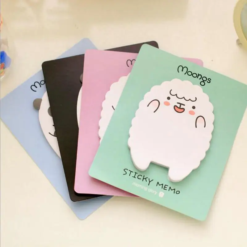 2 шт./лот Kawaii Pretty Animal Sticky Memo Pad Notes School студент офис Канцтовары Book|Блокноты| |