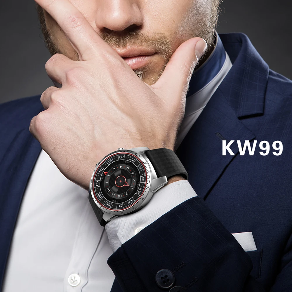 Letine KW99 3g смарт-телефон Android 5 1 MTK6580 четырехъядерный 8 Гб ПЗУ монитор сердечного