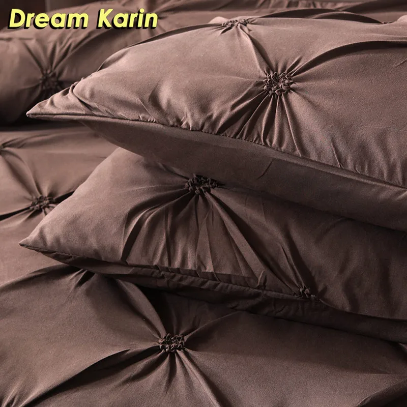 Dream Karin, классический черный, белый цвет, Одноцветный Комплект постельного белья, роскошное постельное белье для взрослых, пододеяльник с наволочкой