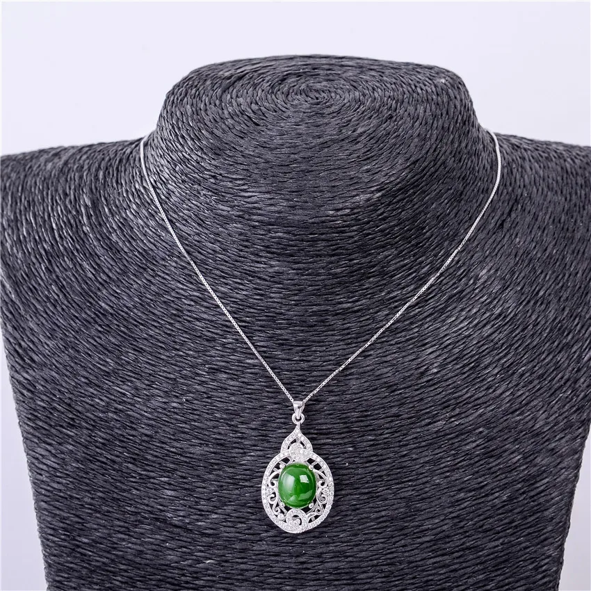 Almei 5ct Jasper природные камни фотоподвески 925 Стерлинговое серебро ювелирные изделия