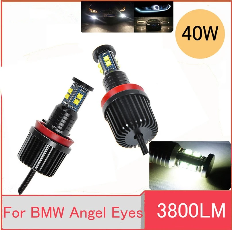 Светодиодная лампа ангельские глазки для BMW E60 E61 E63 E64 E70 X5 E71 X6 E82 E87 E89 Z4 E90 E91 E92 E93 40 Вт