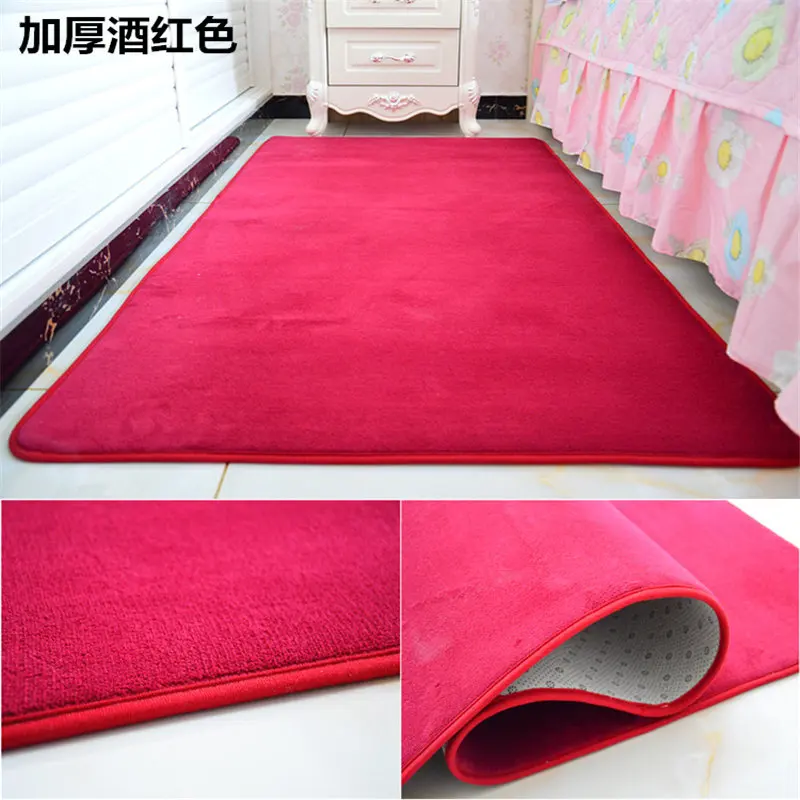 red Adasmile модный коврик с эффектом памяти, сплошной мат, коврик для спальни, коврик для прихожей, гостиной, кухни, напольный, для улицы - Цвет: red
