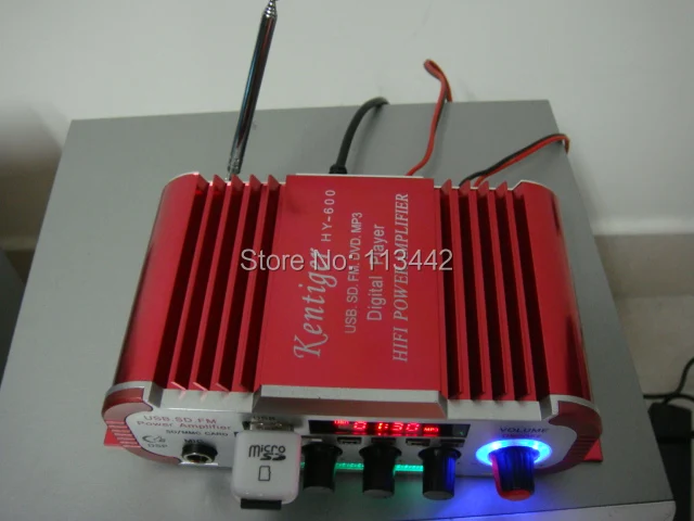 HY600 amplificador Automotivo Авто falantes FM аудио + микрофон MP3 Динамик мини Hi-Fi стерео Усилитель