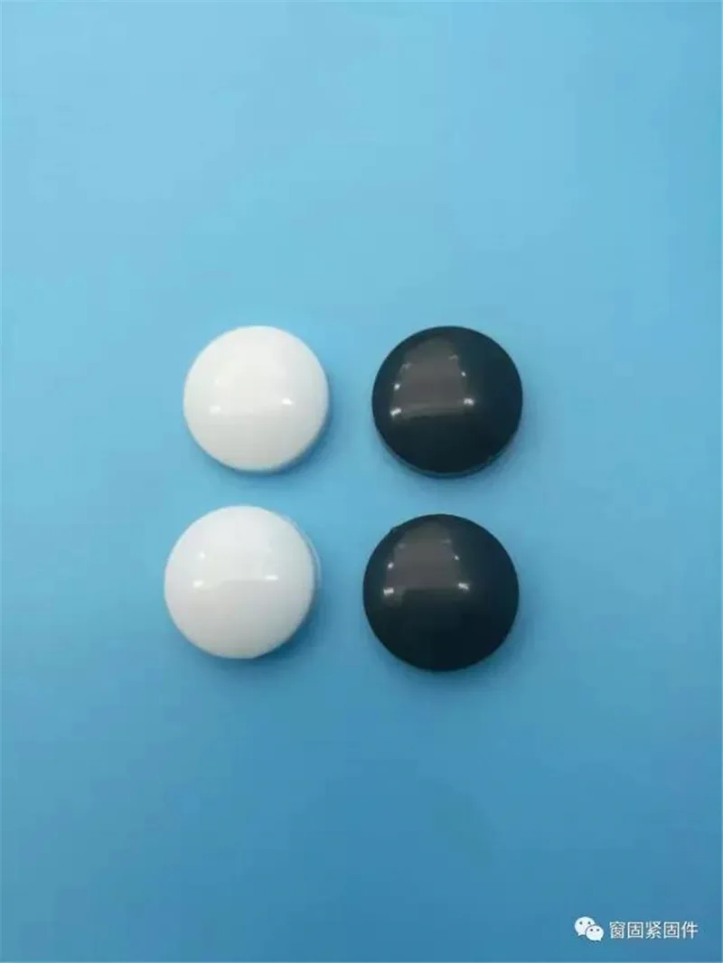 

20pcs 7.5mm Nylon White cap For Window Frame Screws TX30 Plastic Black and White Cap For Big Head Plum Groove Cement Nail