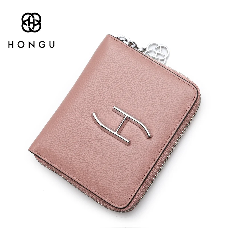 Hongu Топ Слои корова кожаные сумки Для женщин кошелек держателя фото Портмоне