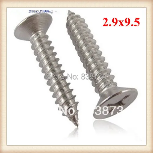 

1000pcs din7982 2.9x9.5 304stainless steel tap screws