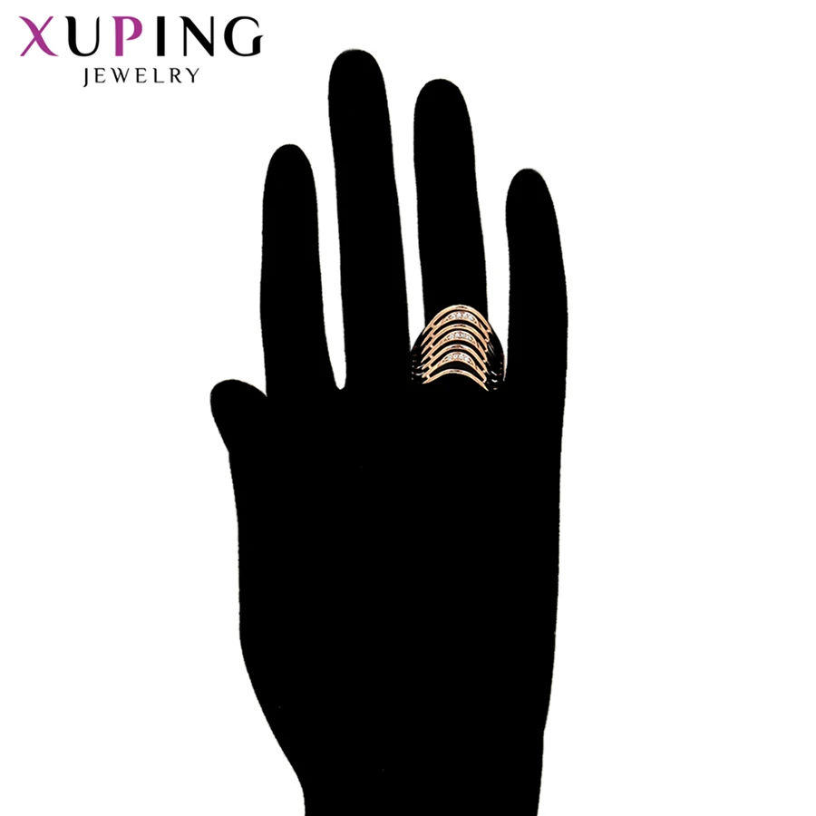 Xuping модные ювелирные изделия Модные женские кольца цвета розового золота для