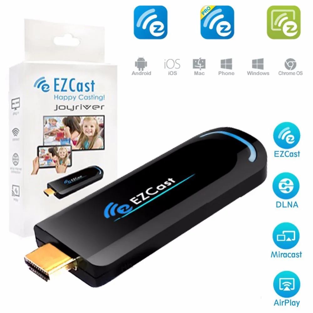 EZCast 2 4 г A1 1080 P несколько Wi-Fi Дисплей ТВ Stick Поддержка Miracast DNLA Airplay регулярные оты