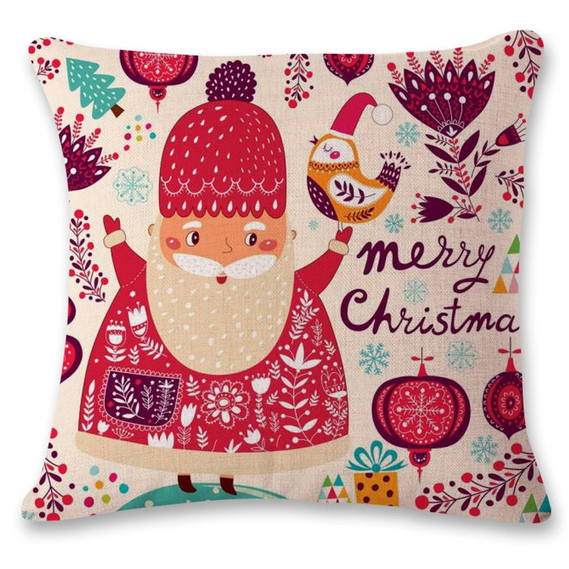 2019 мультяшный красный Санта Клаус рождественское кресло поддержка поясницы