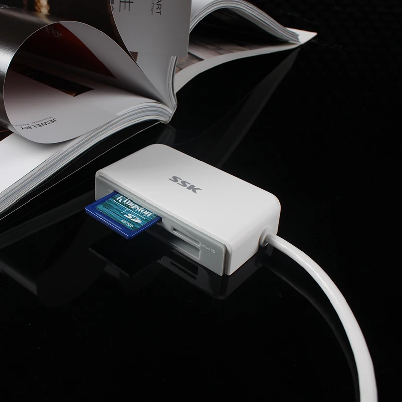 SSK SCRM610 все в 1 Смарт-считыватель карт памяти TypeC USB3.0 Поддержка SD/SDHC/SDXC/Micro SD/Micro