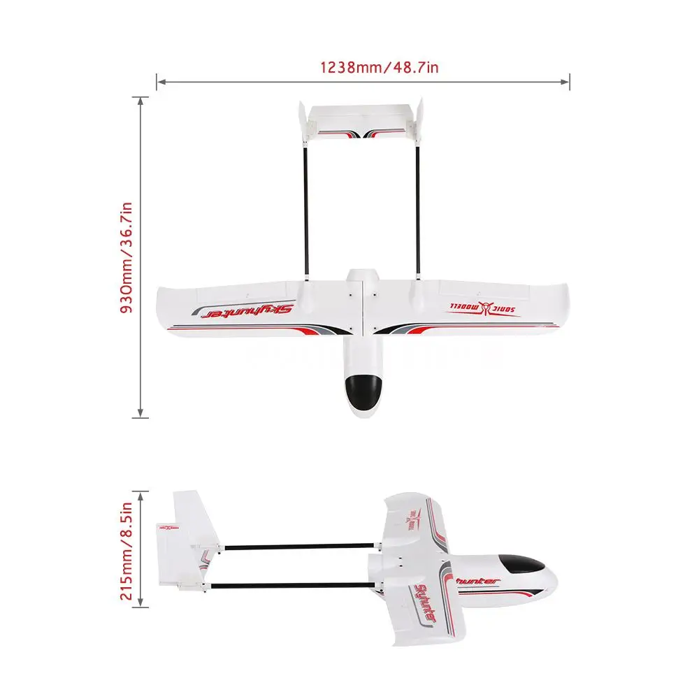 Sonicmodell Micro Mini Skyhunter V2 1238 мм комплект летательного аппарата EPO FPV RC|Радиоуправляемые