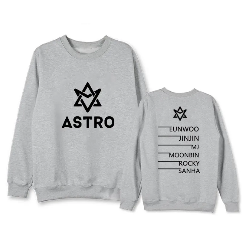 Худи в стиле K-POP ASTRO JINJIN с альбомным принтом повседневные свободные толстовки