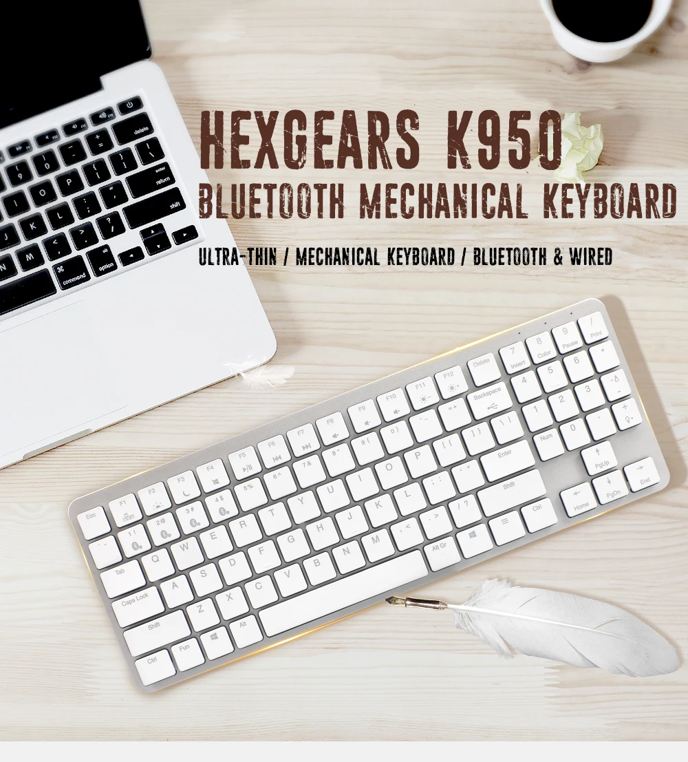 Hexgeards X1 Bluetooth клавиатура RGB подсветка клавишные колпачки из ПБТ переключатель kailh клавиатура Беспроводная портативная механическая клавиатура