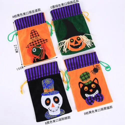 Хэллоуин луч Порты и разъёмы шнурок мешок вечерние конфеты детские подарочные