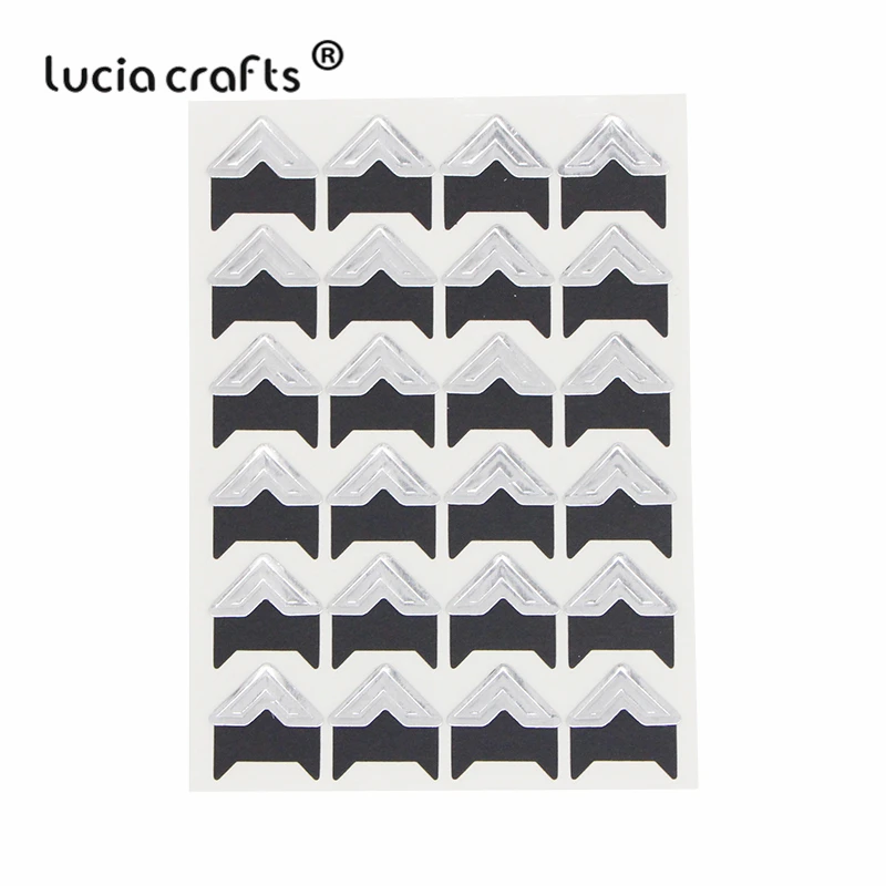 Lucia crafts(1 лист = 24 шт Угловые наклейки) Бумага для скрапбукинга DIY свадебный фотоальбом рамка Декоративные наклейки I0509