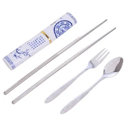 Нержавеющая сталь Китай Столовая посуда набор Портативный Посуда туристический