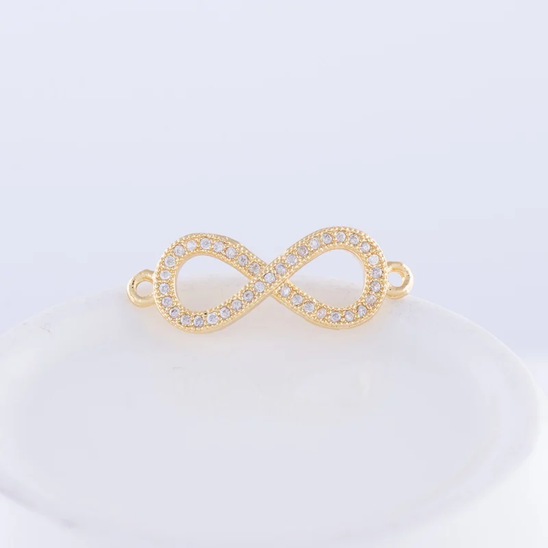 Подвеска в виде символа бесконечности стразы из меди и металла|metal diy|infinity symbolcharm