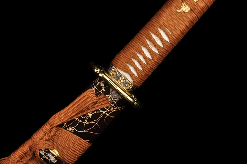 Голубое лезвие ручная работа катана японский самурайский дамасский меч