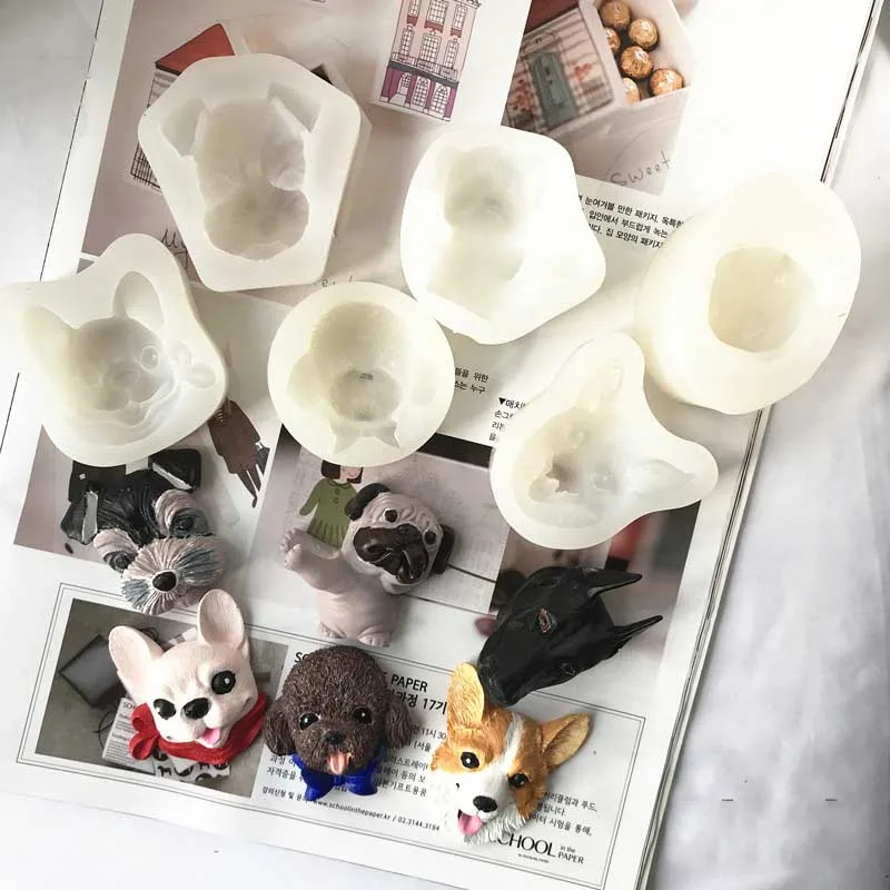 Силиконовая форма для милой собаки пластырь ароматерапии Сделай Сам расширение