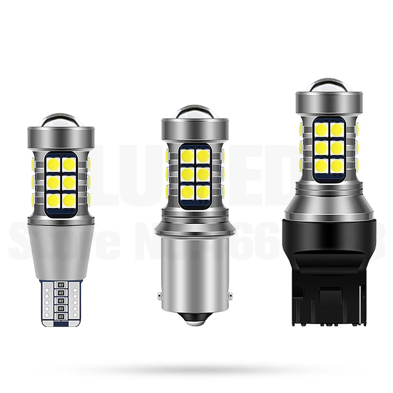50 шт. BA15S 1156 P21W 7440 T15 W16W светодиодный 27 SMD 3030 автомобиль Авто дневные ходовые огни
