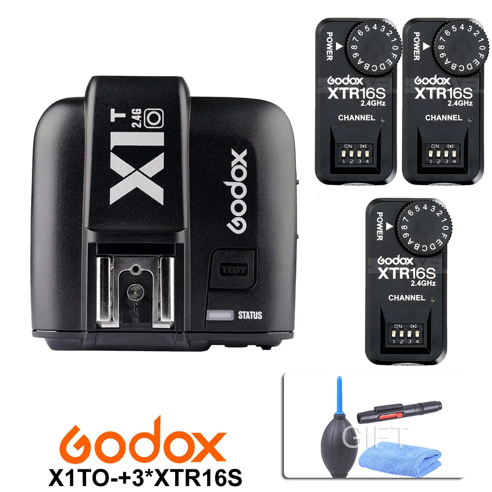 Godox X1T O TTL 2 4G беспроводной триггер для Olympus Panasonic + 3x XTR 16S флэш приемник