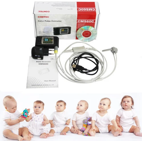 CONTEC CMS60C Color Lcd Portable Handheld Digital Spo2 Monitor Pulse Oximeter + Software(Download Online ) For Infant |