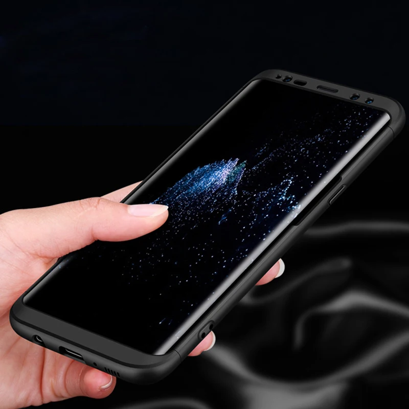 Полная защита тела чехол для samsung galaxy S8 матовый ПК жесткий Роскошь пластика