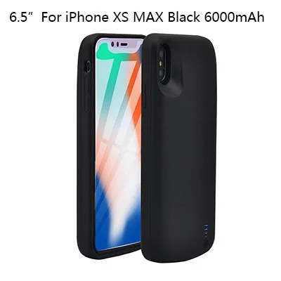 6.5 Black 50 шт./партия BRSUANG 5000-8000 мАч Внешнее зарядное устройство чехол Зарядное устройство Задний зажим Powerbank для iPhone XS MAX X XR 8 7 Plus 6 S Plus - Цвет: 6.5 Black