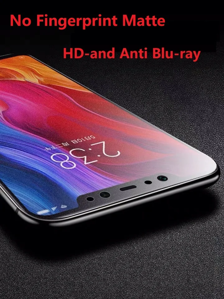 2 шт. HD полноэкранное матовое стекло для Xiao Mi 8 lite SE Explorer анти синий светильник