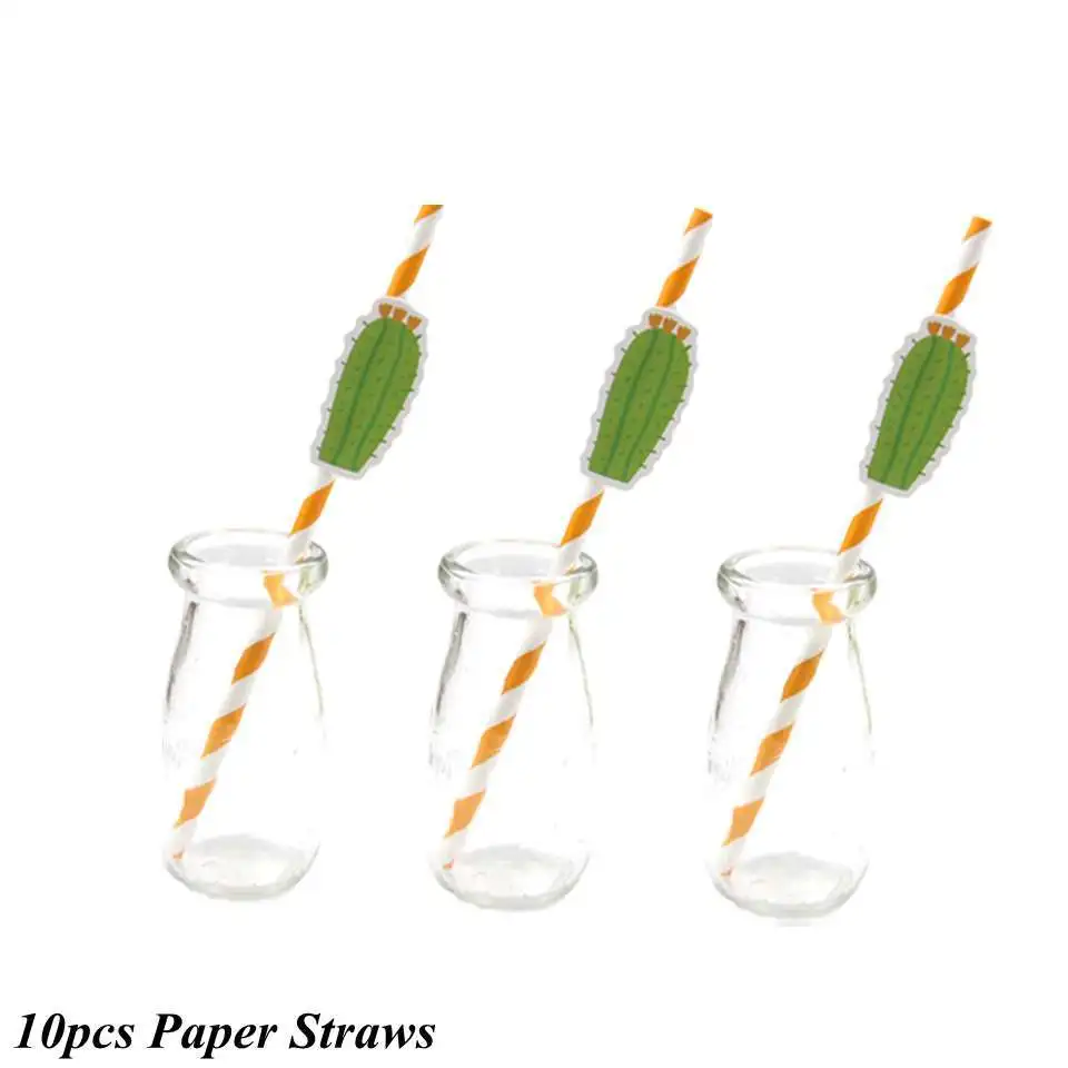 Orange Cactus 1 Набор, вечерние одноразовые столовые приборы в виде кактуса, ламы, воздушные шары, салфетка, зеленое растение, гирлянда для украшения дня рождения, тропические вечерние принадлежности - Цвет: Orange Cactus